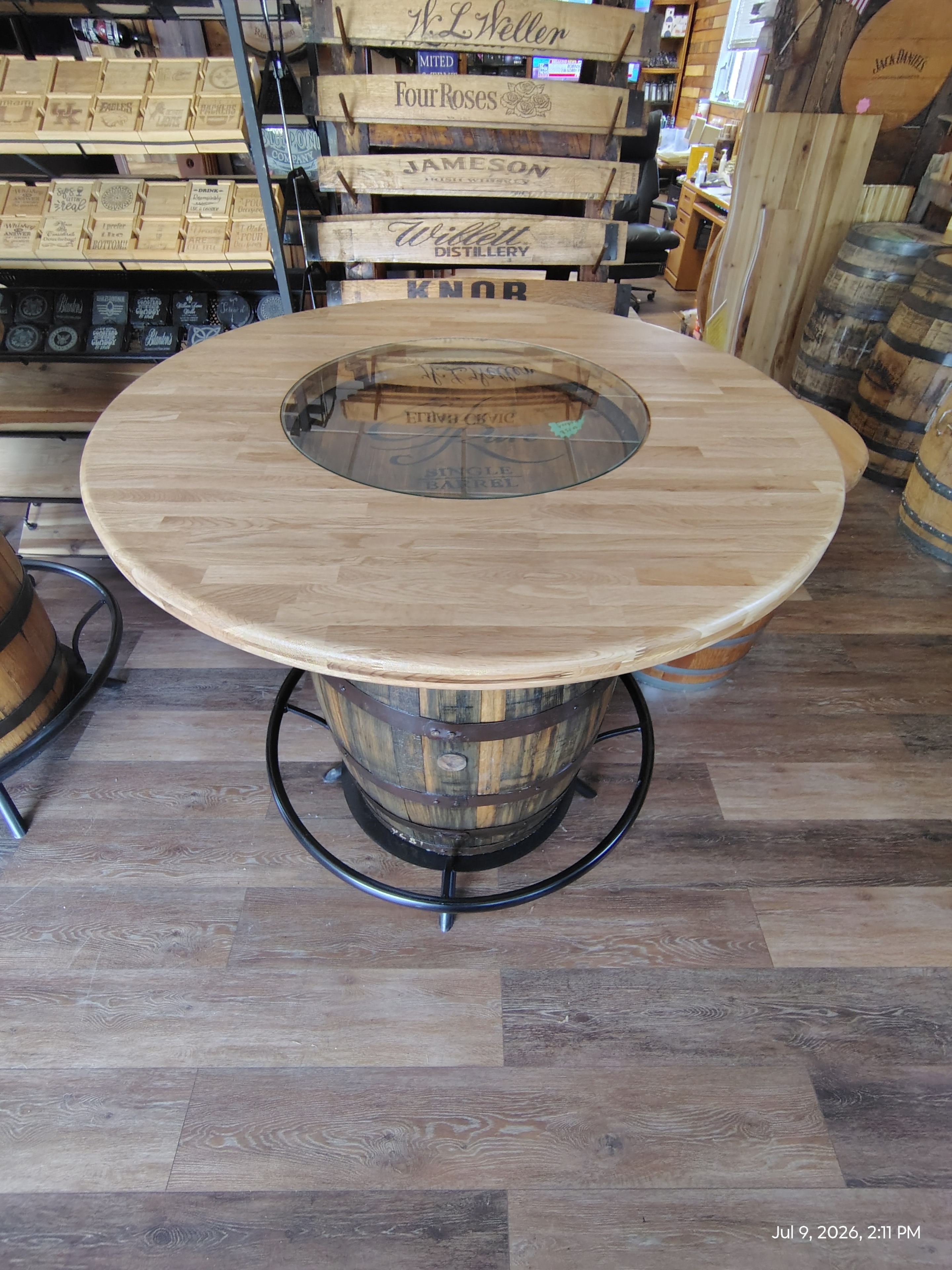 Round Barrel Table Top